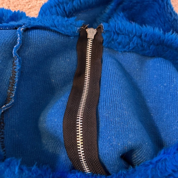 Fuzzy furry blue rave skirt 90s ☮️ - Picture 5 of 5